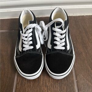 VANS Old Skool Black True White Canvas Sneaker Unisex Kids Size 13 UY